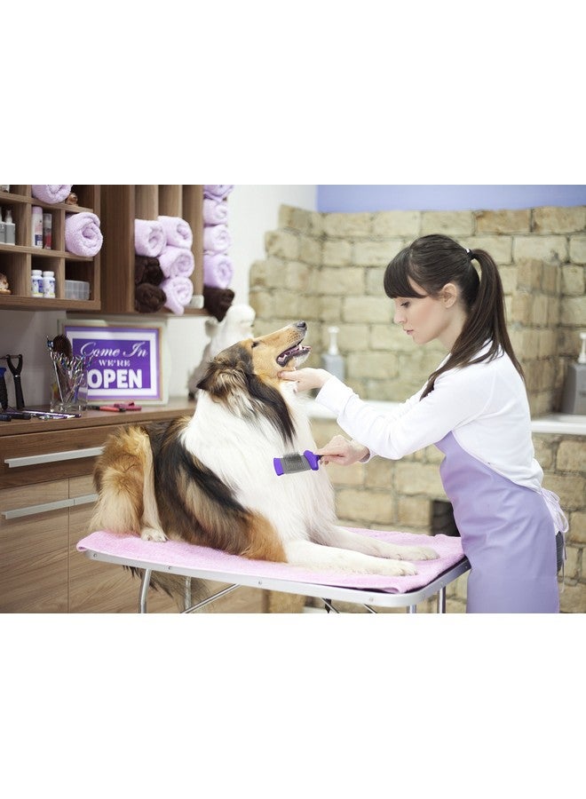 HERTZKO Double Sided Flexible Slicker Brush Removes Loose Hair, Tangles, and Knots, Flexible Head Contours on Your Pet’s Skin - Suitable for Dogs and Cats (Double Sided Brush) - Image 5