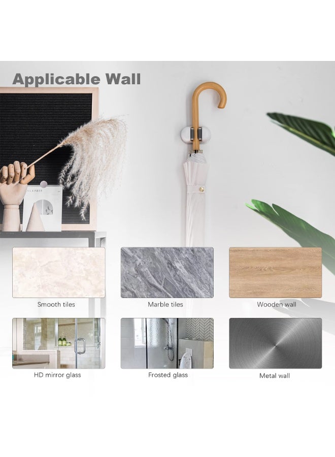 Broom Holder, 2PCS Wall Mount Mop Organizer Gripper, Self-adhesive Cleaning Suppliers Hanger Stands Rack for Bathroom, Kitchen, Garden, Garage Organization Storage - Image 5