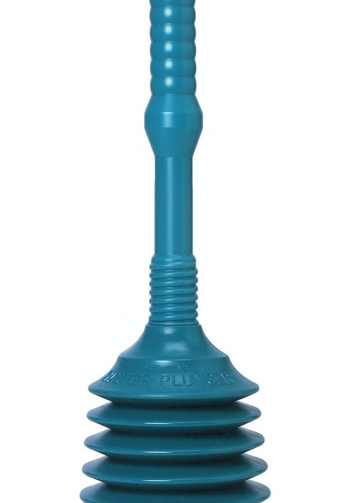 Master Plunger G.T. Water Products, Inc. MP200 in Teal - High Efficiency Drain Cleaning Tool - Image 1
