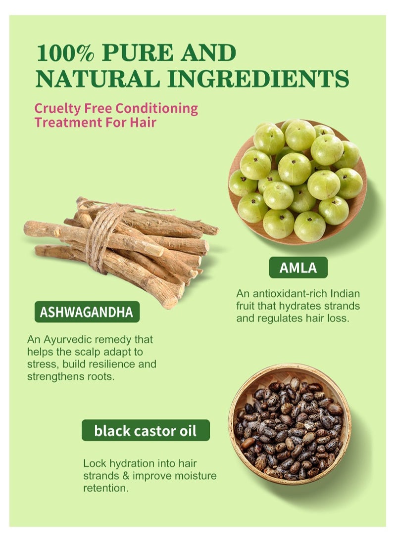 Amla Hiar Oil，Healthy Hair Moisturized Scalp，Natural & Vegan，Promotes Thicker，Fuller, Shinier Hair for Men and Women（50ml）