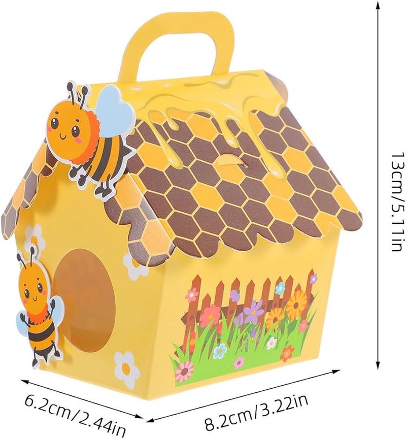 علب حلوى زفاف النحل 20 قطعة حوامل حلوى صفراء مستلزمات حفل الاستحمام للعروس - Image 4