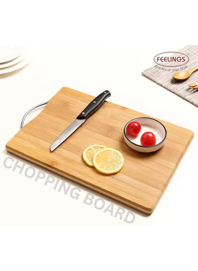 Feelings FEELINGS Rectangle Wooden Chopping Board Bamboo Cutting Board 36x26x1.8cm | Chopping Board | Cutting Board | Wooden Cutting Board | Charcuterie Board  - Image 3