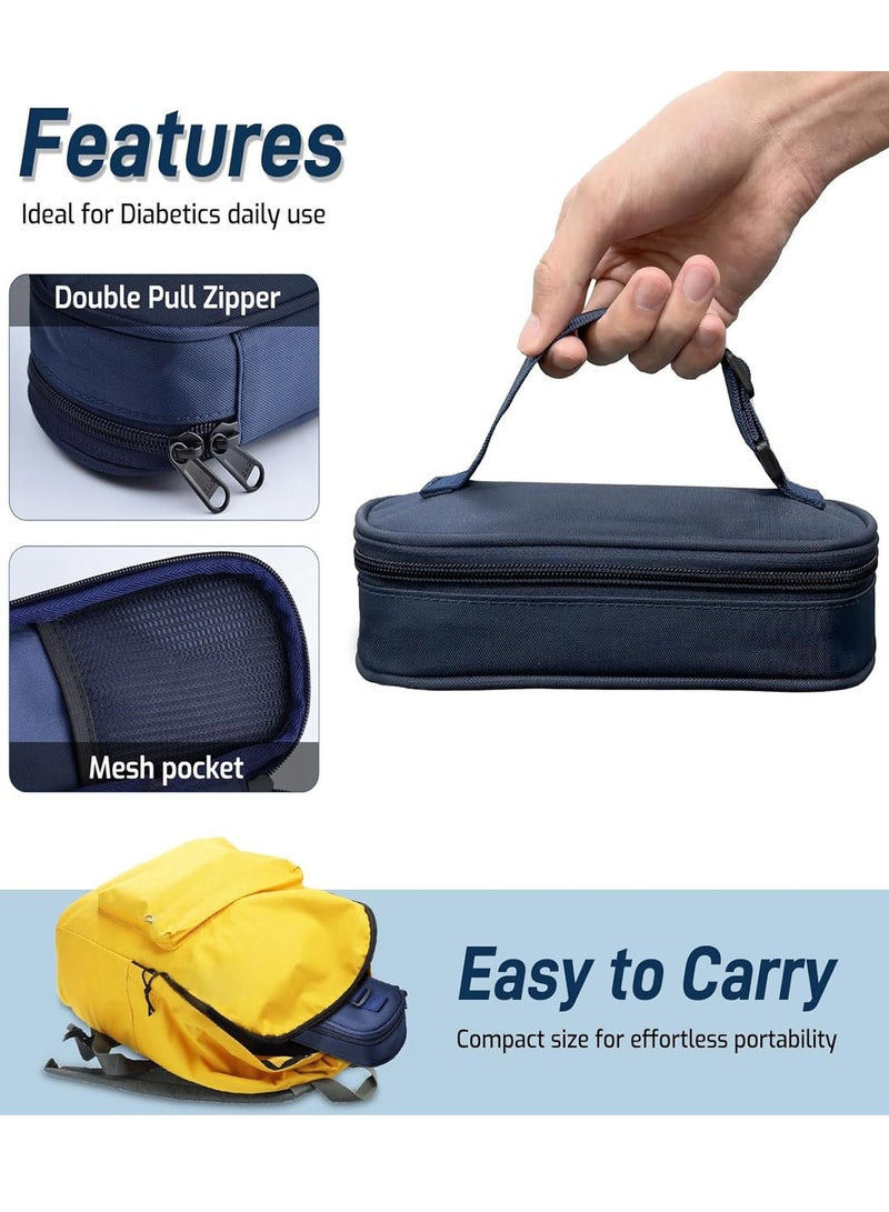 Insulin Vials Cooler Travel Case Diabetic Medication Vial Cooling Bag with Protective Ice Brick, Refrigerated Diabetes Supplies Organizer, Small Bottle Carrying Storage. - Image 5