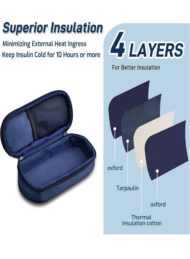 Insulin Vials Cooler Travel Case Diabetic Medication Vial Cooling Bag with Protective Ice Brick, Refrigerated Diabetes Supplies Organizer, Small Bottle Carrying Storage. - Image 4