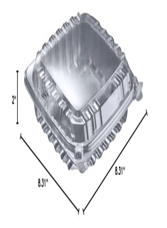 Dart Solo C89PST1 8 5/16" x 8 5/16" x 2" Dart ClearSeal Hinged Lid Shallow Plastic Container 250/Cas - Image 2
