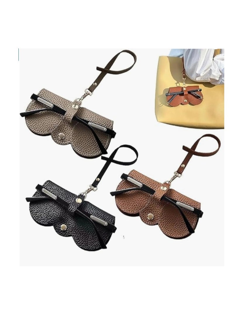 Generic 3 Pack Soft Sunglasses Case, Sunglasses Case Soft, Soft Sunglasses Pouch, Sunglass Case Soft, Slim Eyeglass Case With Wrist Strap  - Image 1