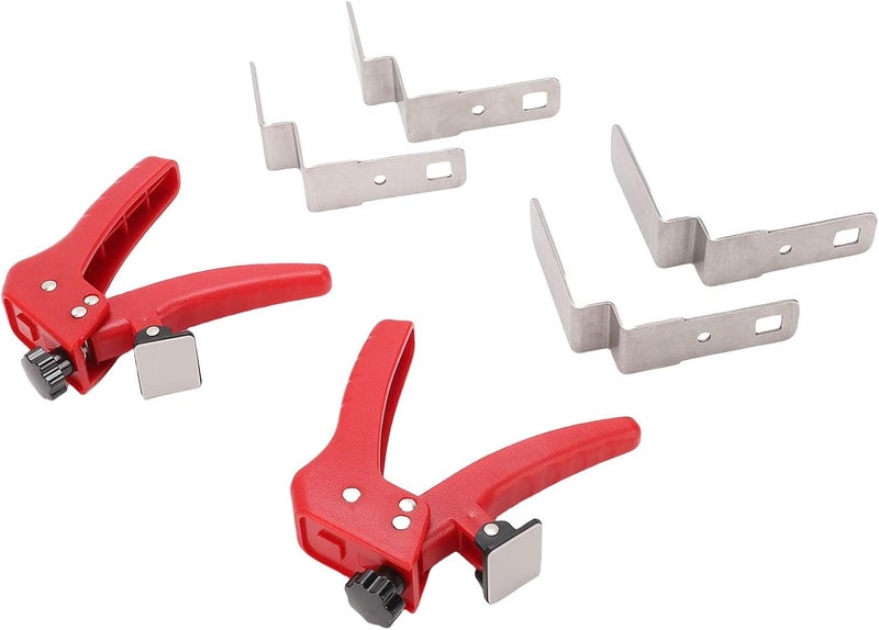 Yunseity Adjustable Stainless Steel Front Mounting Clamp, Durable Cabinet Installation Tool for Drawer Repair, 2 Sets Front Clamps for All Thicknesses - Image 4