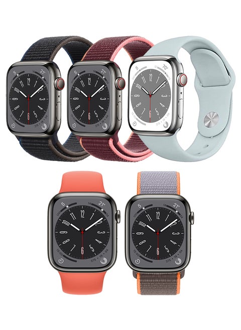 5pcs Watch Bands Replacement for Apple Watch Strap Compatible with Apple Watch 49/46/45/44/42mm Series 10/9/8/7/6/5/4/SE/Ultra