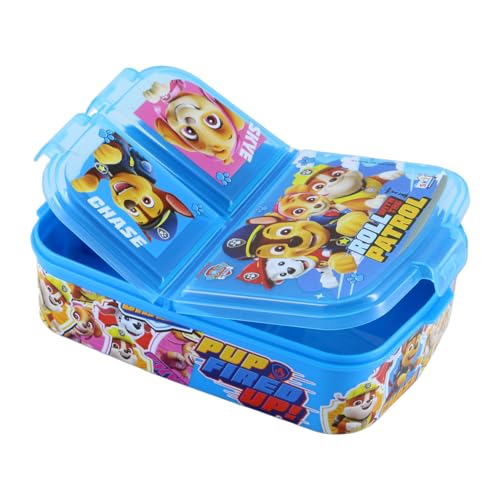 SKi Homeware Trio 3 Compartment Bento Lunch/Snack Box For Your Kids' School, Picnic, Sports - For Return Gifts Or Party Favours- Paw Patrol - Image 5