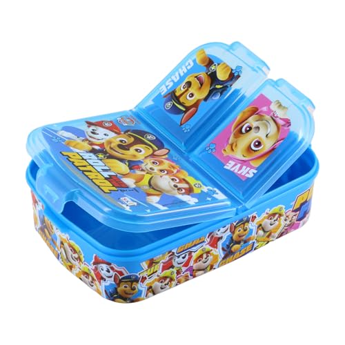 SKi Homeware Trio 3 Compartment Bento Lunch/Snack Box For Your Kids' School, Picnic, Sports - For Return Gifts Or Party Favours- Paw Patrol - Image 2