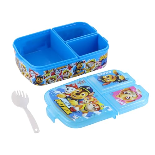 SKi Homeware Trio 3 Compartment Bento Lunch/Snack Box For Your Kids' School, Picnic, Sports - For Return Gifts Or Party Favours- Paw Patrol - Image 3