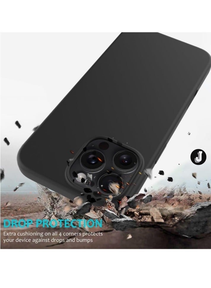 NEW "iPhone 16 Pro Slim Fit Matte Black TPU Case – Soft, Flexible Silicone Back Cover for Sleek Protection"