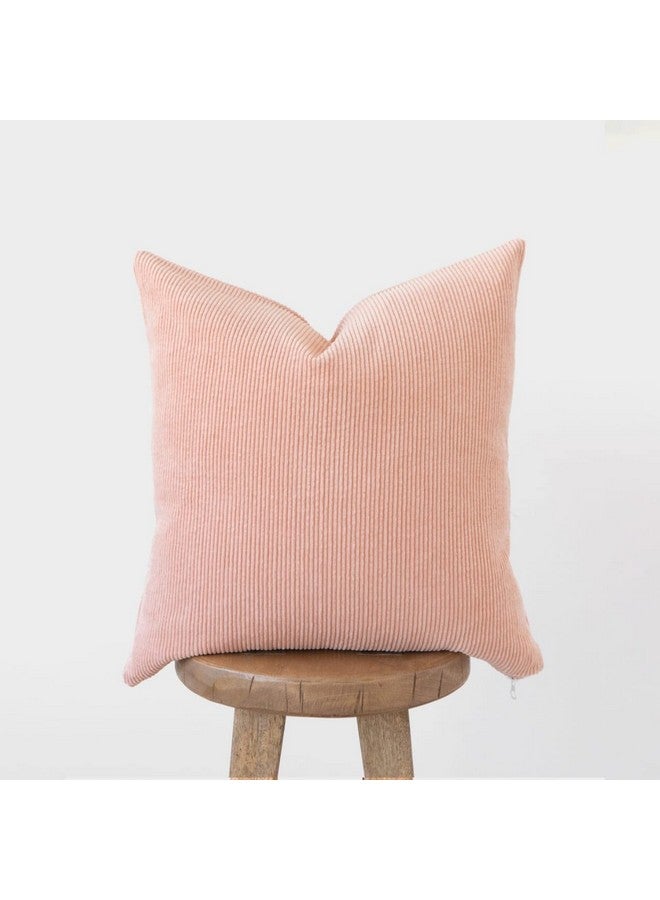 Guffaw / Corduroy/Stripped/Luxury Cushion Covers Standard Size 16"X16" Inches (Peach, 5), 340 TC - Image 5
