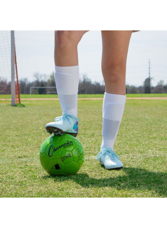 Champion Sports Champion Sports Extreme Series Soccer Ball, Size 3 - Youth League, All Weather, Soft Touch, Maximum Air Retention - Kick Balls for Kids Under 8 - Competitive and Recreational Futbol Games, Green - Image 5