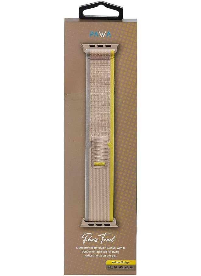 Pawa - Pw Wlptiw Ylbg Paris Trail Loop Watch Strap Ultra Series 8 49 45 44 42Mm Yellow Beige - Image 1