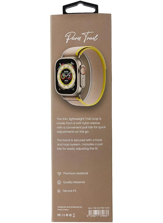Pawa - Pw Wlptiw Ylbg Paris Trail Loop Watch Strap Ultra Series 8 49 45 44 42Mm Yellow Beige - Image 1