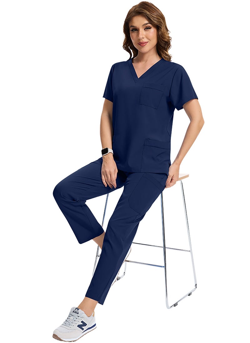 Magic Park Magic Park Medical Scrubs Set 2025 Scrub Suit Set for Women Medical Scrubs Top Pants Maid Uniform Nanny Scrub Suit Housemaid Uniform  - Image 3