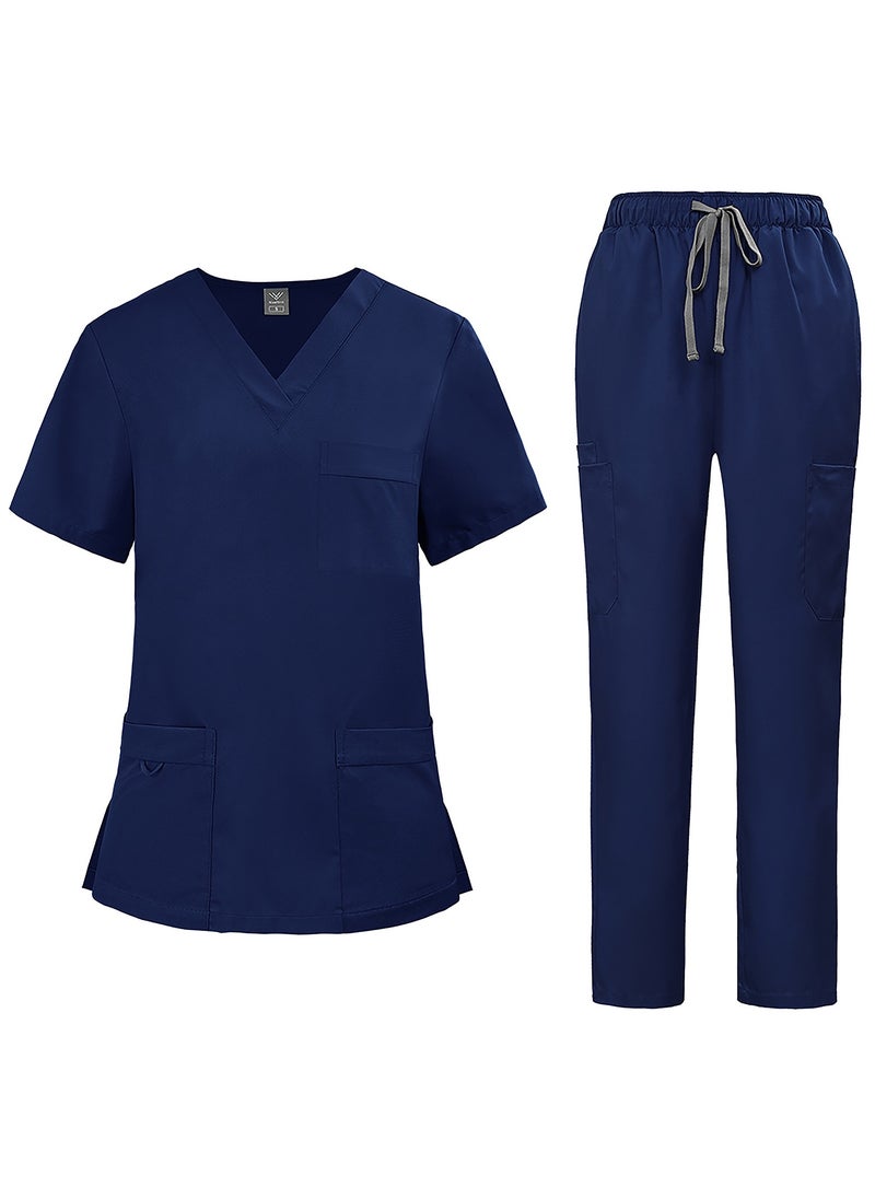 Magic Park Magic Park Medical Scrubs Set 2025 Scrub Suit Set for Women Medical Scrubs Top Pants Maid Uniform Nanny Scrub Suit Housemaid Uniform  - Image 1