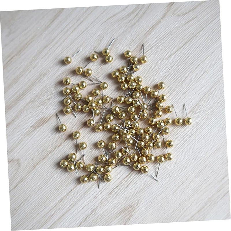 VILLCASE 400pcs Gold Round Push Pins for Cork Boards Maps Office Home DIY Decorative Tacks - Image 4