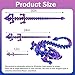 YVBBHE 30in Large 3D Printed Articulated Dragons Toy with Eyes Stress Relief 3D Printed Toys for Anxiety ADHDUnique Mystery Crystal Fidget Animal for Home Office Decor Laser Purple - Image 4