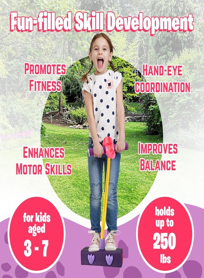 Playbees Triceratops Foam Pogo Stick Coolest Toy Jumper for Kids 3, 4, 5, 6, 7 Years Old - Inside & Outside Fun - Dinosaur Themed Bungee Ideal Kids Fun, Gifts, Christmas, Birthday for Boys & Girls - Image 4