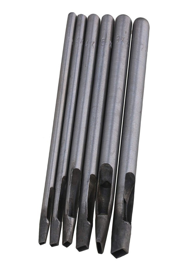 CNBTR 10cm Length Rectangle Pattern Leather Craft Hollow Hole Punch Cutting Tool Steel Pack of 6 - Image 1
