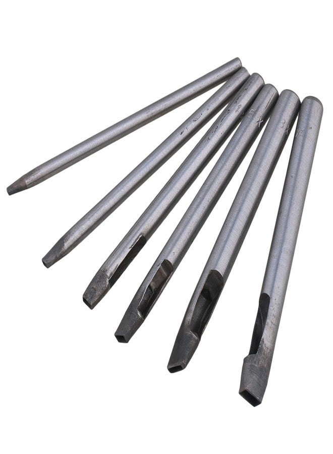 CNBTR 10cm Length Rectangle Pattern Leather Craft Hollow Hole Punch Cutting Tool Steel Pack of 6 - Image 2