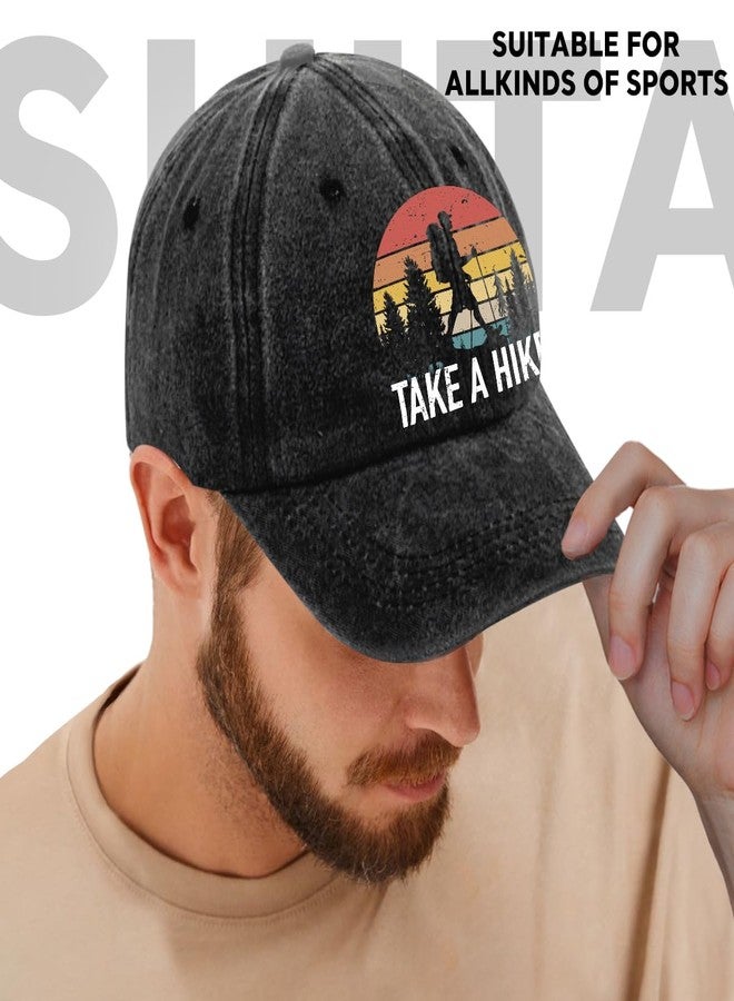 rofiowa Take A Hike Adjustable Washed Cotton Baseball Cap, Funny Retro Trucker Hat Outdoor Accessories for Men Grandpa Dad Husband Hiking Lover, Retirement Birthday - Image 5