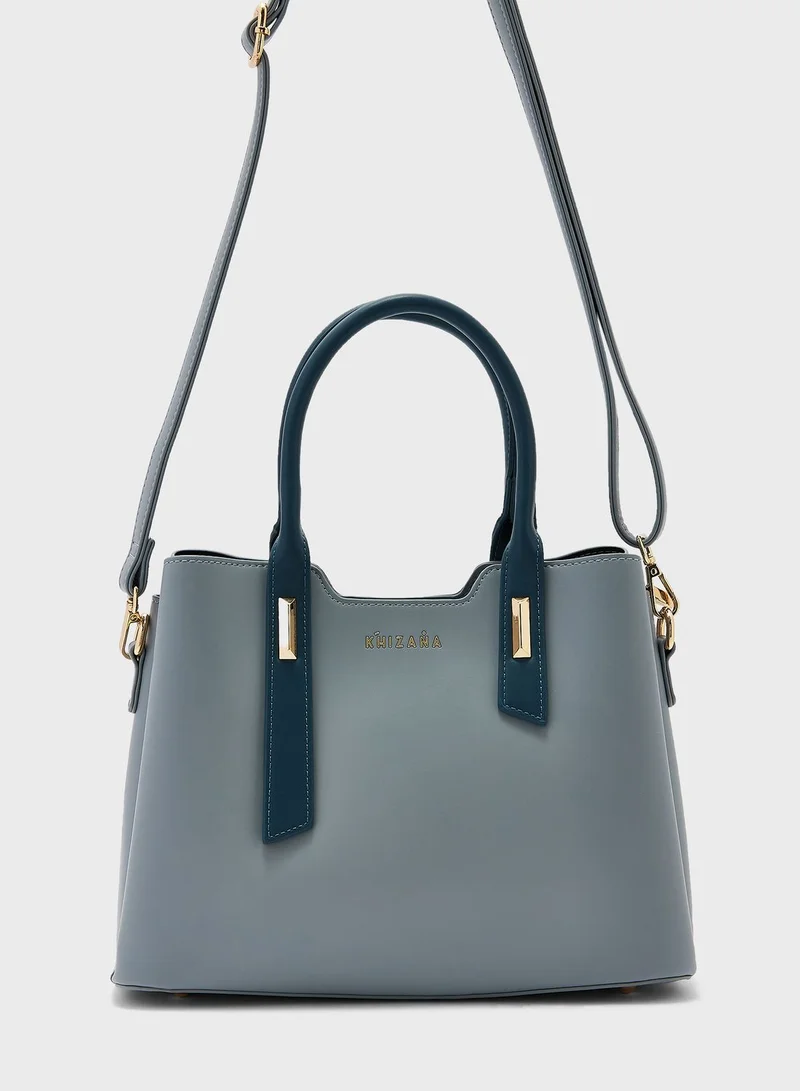 Khizana Metal Trim Detail Satchel Bag