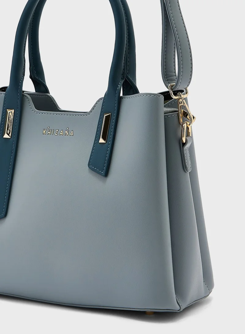 Khizana Metal Trim Detail Satchel Bag