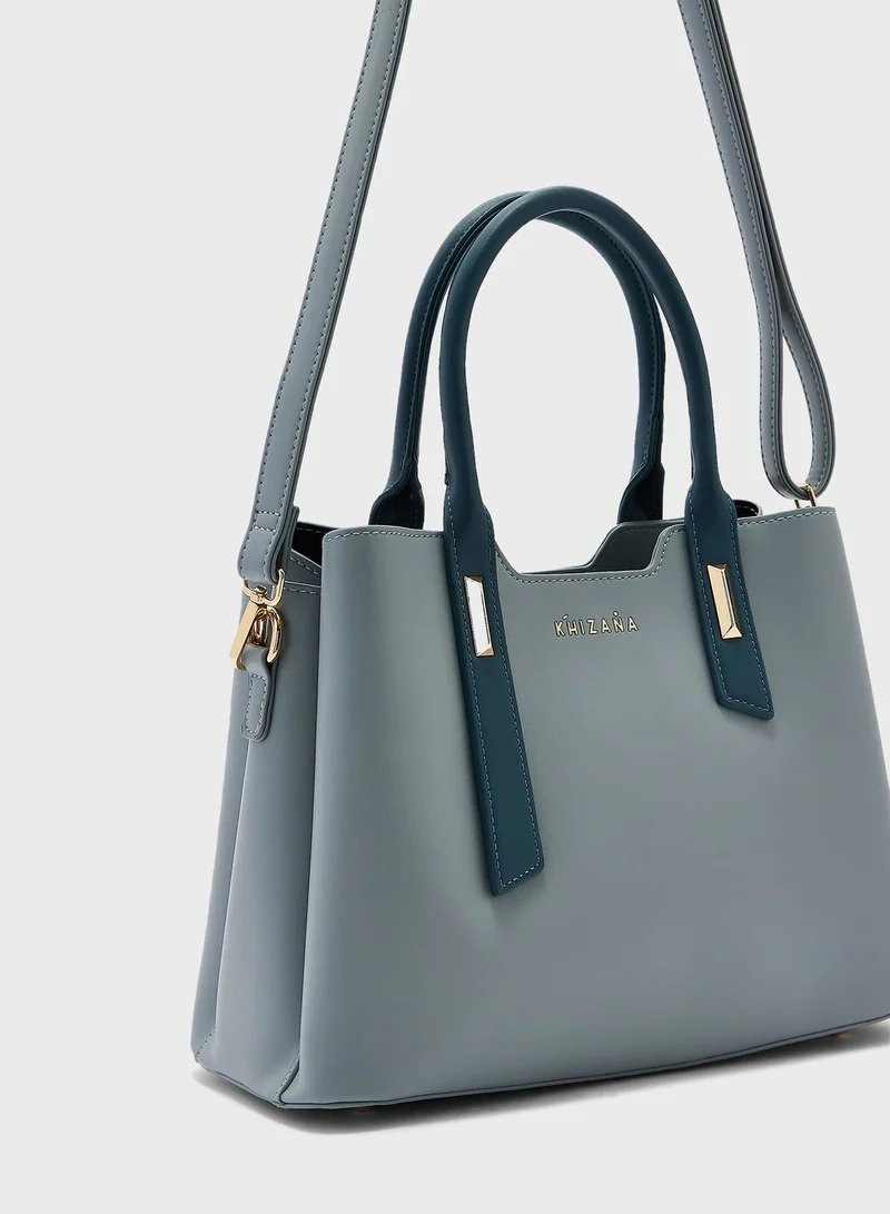 Khizana Metal Trim Detail Satchel Bag