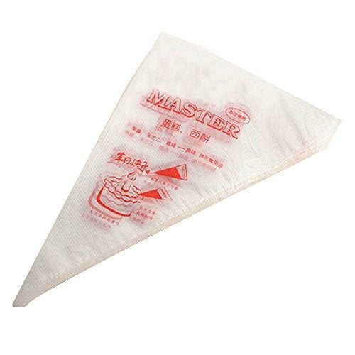 YYaaloa Piping Pastry Bag Pack of 100 Plastic Disposable Cream Pastry Bag Cake Icing Sugarcraft Cupcake Piping Decorating Tool For Baking Supplies (Small 25.5CMx26CMx15.5CM) - Image 1