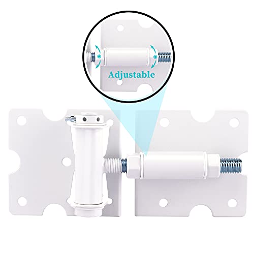 Bordersmover Self-Closing Gate Hinges, Heavy Duty for Vinyl/Wood/Metal Fence, Pack of 2, with Self-Tapping Screws and Adjuster Tool - Image 4
