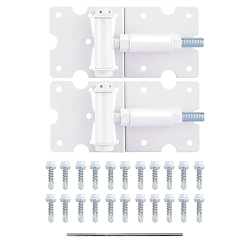 Bordersmover Self-Closing Gate Hinges, Heavy Duty for Vinyl/Wood/Metal Fence, Pack of 2, with Self-Tapping Screws and Adjuster Tool - Image 1