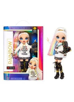 RAINBOW HIGH Jr High Series 2 Amaya Raine 9" Rainbow Posable Fashion Doll With Designer Accessories And Open/Close Backpack. Great Toy Gift For Kids Ages 6 12 Years Old & Collectors  - Image 1