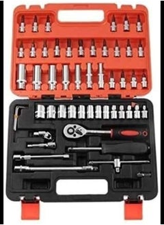 ABBASALI 53pcs Combination Tool Wrench Set Car Repair Tool Sets Batch Head Ratchet Pawl Socket Spanner Screwdriver with Case Socket Wrench Sets  - Image 1