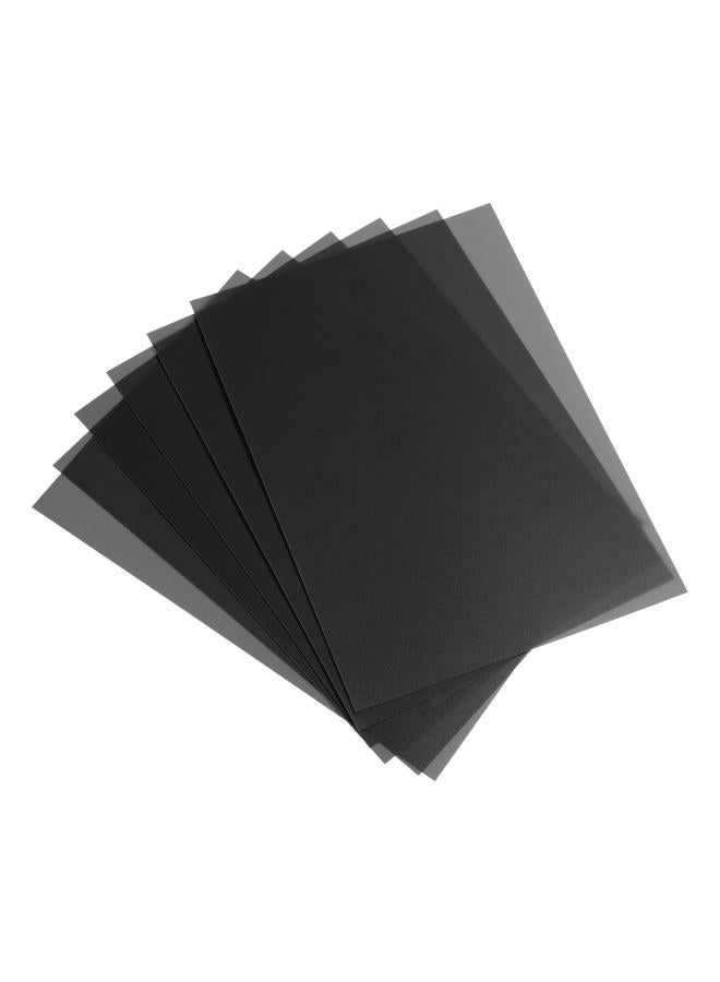 PATIKIL غلاف مجلد بولي 8.3" × 11.7" × 0.05"، 10 قطعة زوايا مربعة غير مثقوبة، تشطيب رملي خفيف لربط التقارير، التقارير التجارية، أسود - Image 1