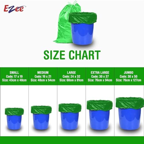 Ezee Green premium Garbage Bags 120 Pcs | Small 17 x 19 Inches | 30 Pcs x Pack of 4 - Image 5