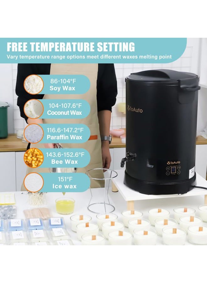 TOAUTO 15Qts Digital Commercial Wax Melter for Candle Making Large Electric Wax Melting Pot for Candle Making Business with Temperature Control & Quick Pour Spout AC120V / 1100W - Image 2