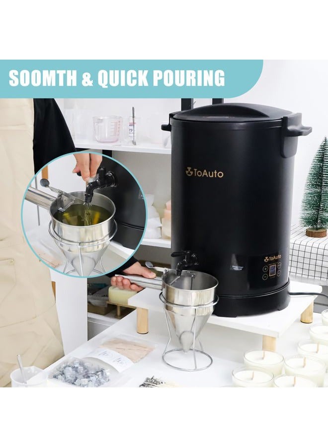 TOAUTO 15Qts Digital Commercial Wax Melter for Candle Making Large Electric Wax Melting Pot for Candle Making Business with Temperature Control & Quick Pour Spout AC120V / 1100W - Image 4