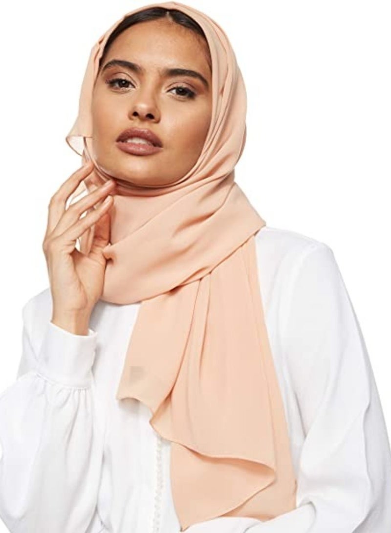 إلترازون "Wrap Yourself in Elegance: Fashionable Solid Color Bubble Chiffon Scarf for Women - Soft Hijab Long Scarf Wrap Scarves" - Image 1