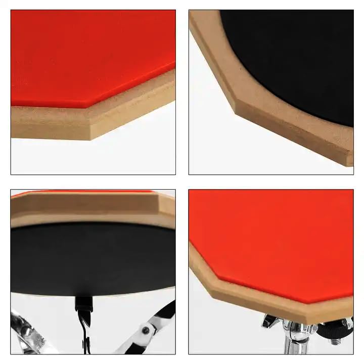 Softline Pro SP-DPPK-Kit 12" & 10 Corners Dumbed Drum Practice Pad Kit, Double Side with Stand & Bag (SP-DPPK-40-Kit- Black) - Image 5