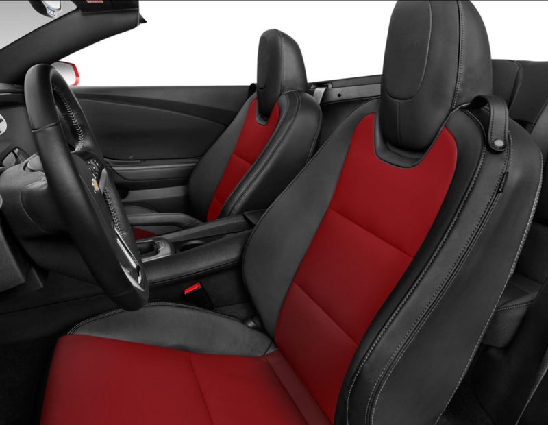 luxuperce Seat Covers Custom Fit for Chevrolet Camaro 20102015 5th Gen Camaro LT LS SS Coupe Model Faux Leather Seat Covers