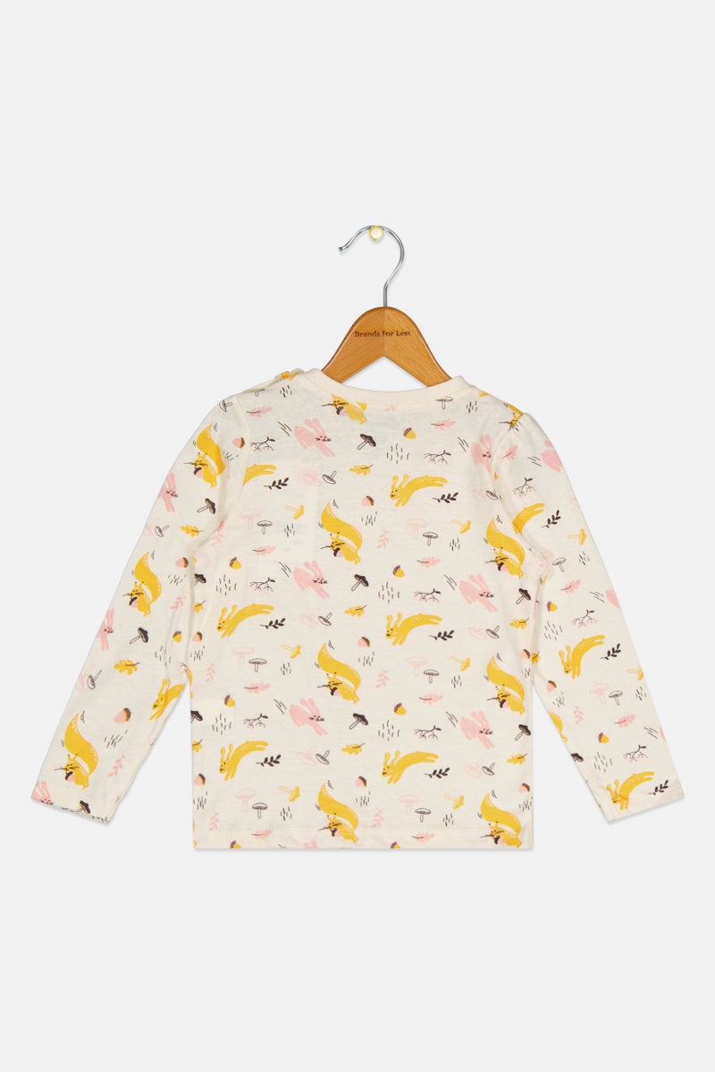Sinsay Fox And Bunny By Sinsay Toddlers Boy Crew Neck Long Sleeves Printed T-Shirt, Multicolor - Image 3
