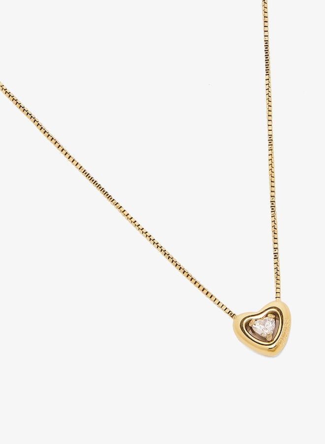 GUESS Crystal Heart Necklace And  Studs - Image 3