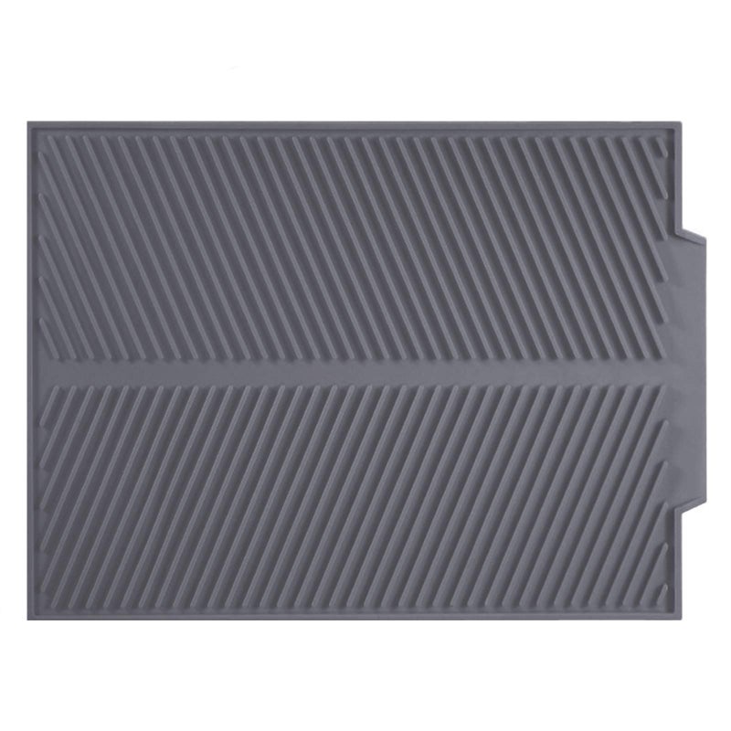 MAOSGO Dish Drying Mat for Kitchen Counter Silicone Large Dish Drying Pad Easy Clean Nonslipping Heat Resistant Dish Rack Mat Foldable Dish Drain Mat Gray