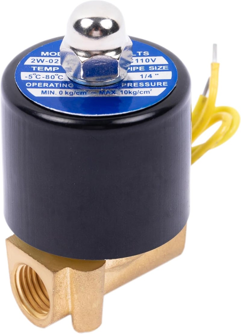 HFS صمام كهربائي كهربائي HFS 110V AC للماء والهواء والغاز - 1/4IN NPT - Image 1