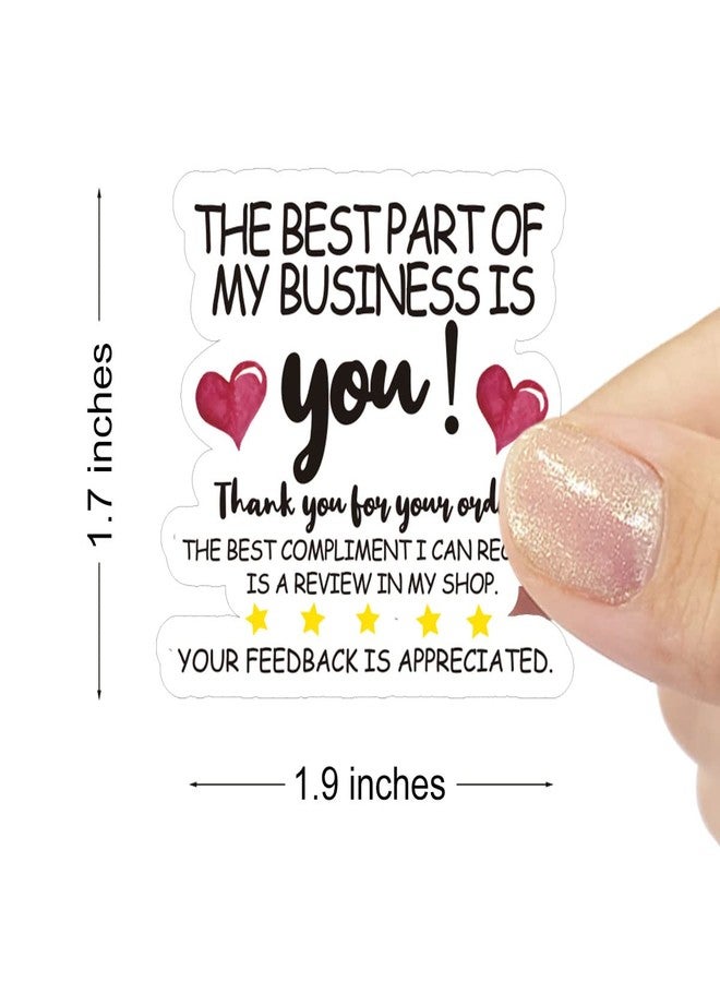 Wailozco The Best Part of My Business is You Stickers,Thank You for Your Order Sticke,Review Stickers for Small Business Mail Package Packing 500 Labels Per Roll - Image 3