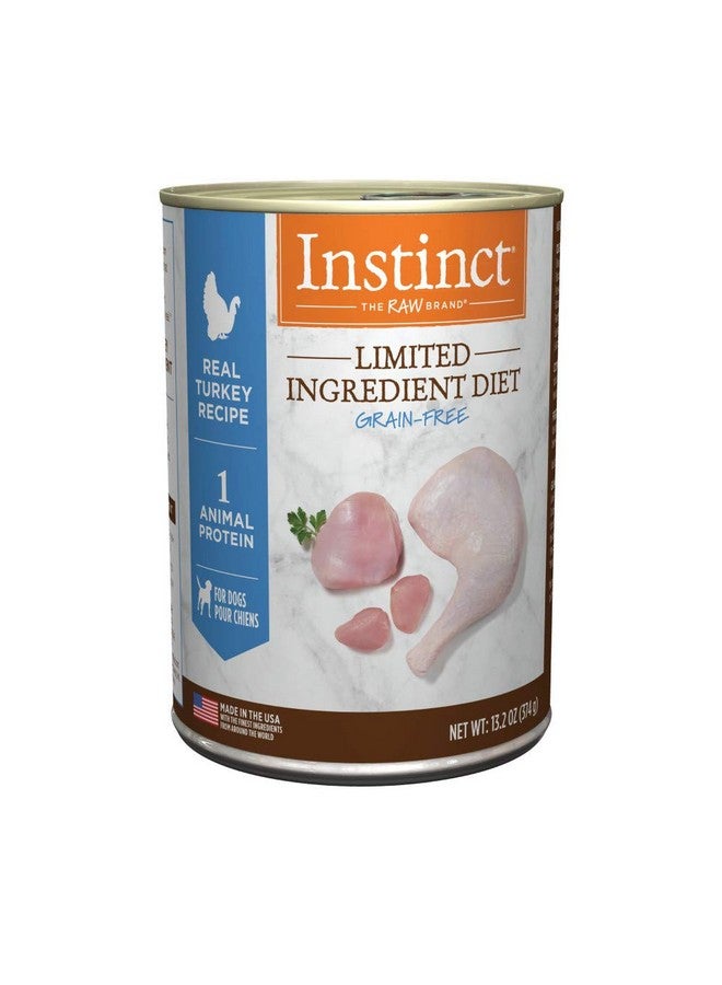 غريزة طعام كلاب معلب رطب من إنستينكت، خالٍ من الحبوب، بنكهة ديك رومي حقيقي، 13.2 أونصة (عبوة من 6 قطع) - Image 1