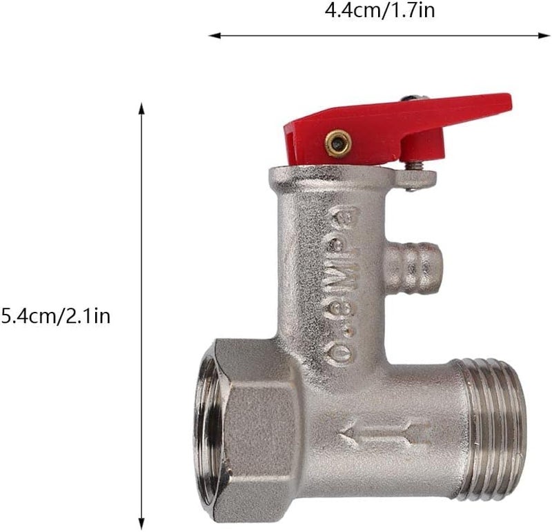 Brass Victac Geyser Nrv Non Return Valve 12 Inch Bsp 08 Mpa Pressure Safety Water Heater Safety Relief Valve Pack Of 1  - Image 3
